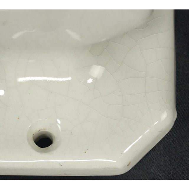 Ceramic Vintage European White Ceramic Bathroom Cup Holder For Sale - Image 7 of 10