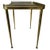 Vintage Hollywood Regency Neoclassical Brass Side Table with Leather Top and Gallery Edge, 1960s For Sale - Image 6 of 13