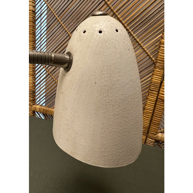 Mid-Century White Shrink Varnish Table Lamp, 1950s For Sale - Image 12 of 18