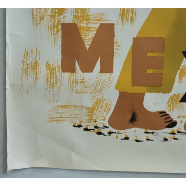 1950s American Travel Poster - American Airlines (Mexico) - Edward McKnight Kauffer For Sale - Image 6 of 6