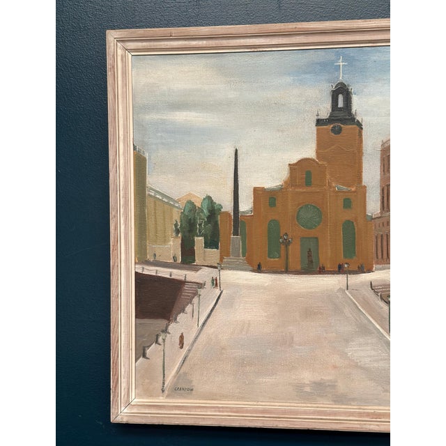 Mid-Century Modern Stig Granzow, Slottbacken, 1950s, Oil on Canvas, Framed For Sale - Image 3 of 17