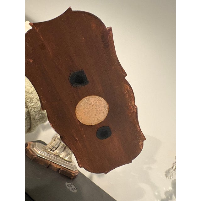 Candlestick Candle Holder Metal & Wood Base Mother Child Tree Sp c.2000 For Sale - Image 9 of 10