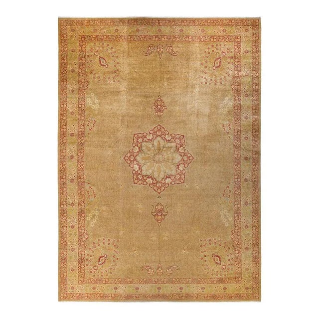 Mogul Collection Hand-Knotted Area Rug - Yellow 12' 1" x 17' 6" For Sale - Image 4 of 4
