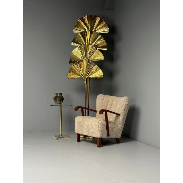 Carlo Giorgi, Bottega Gadda, Ginko Leaf Floor Lamps, Italy, 1970s For Sale In New York - Image 6 of 12