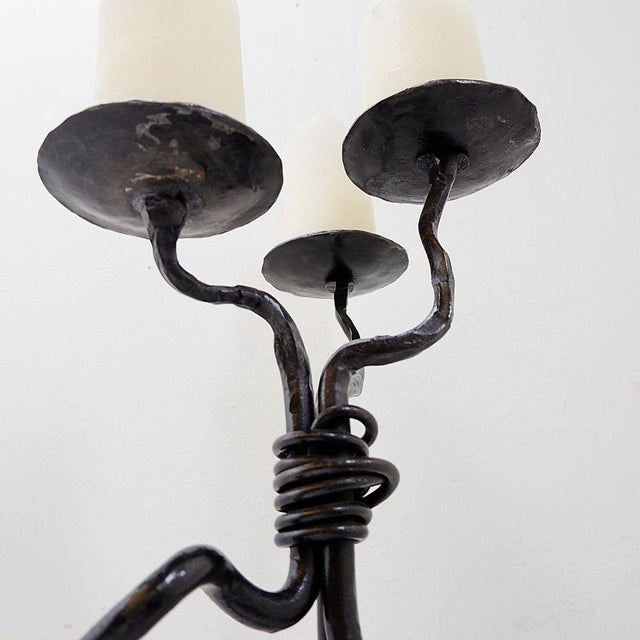 Large Wrought Iron Candleholder with Abstract Design, 2010s For Sale - Image 13 of 15