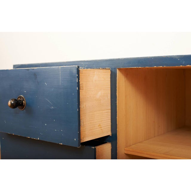 Fir Chest of Drawers with Steel Tube Legs and Wooden Ends For Sale - Image 6 of 16