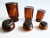 Empoli Vintage Amber Belgian Glass Apothecary Bottles With Stoppers, Set of 3 For Sale - Image 4 of 11