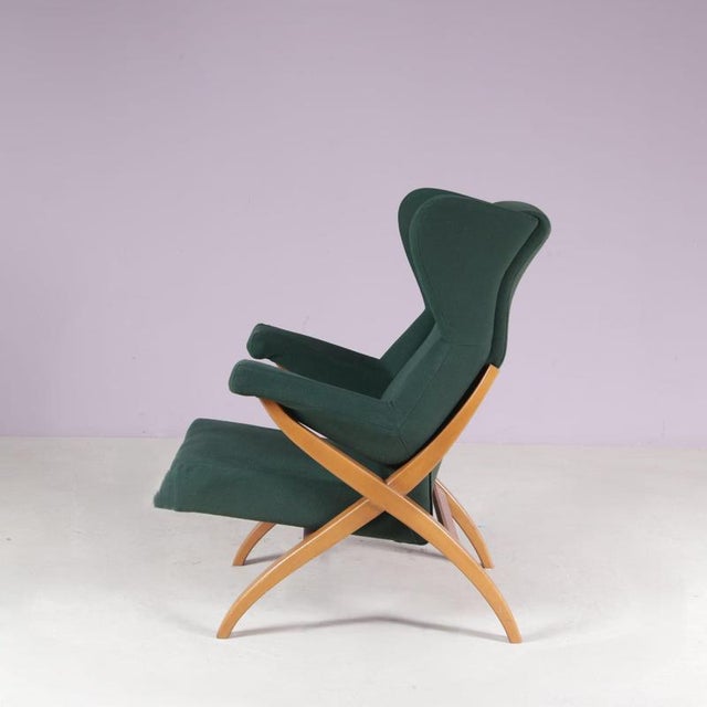 Vintage Italian Fiorenza High Back Easy Chair by Franco Albini for Arflex, 1980s For Sale - Image 5 of 13