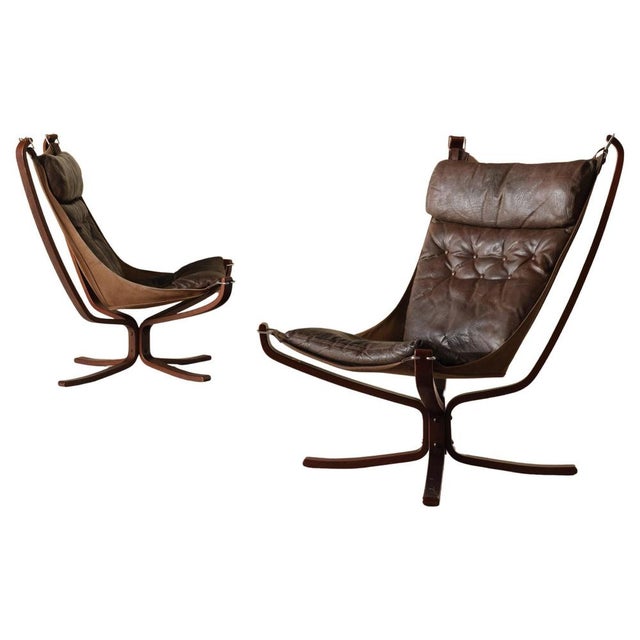 Falcon Easy Chairs by Sigurd Resell, Norway, 1970s, Set of 2 For Sale - Image 10 of 10