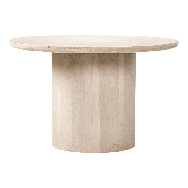 Four Hands Oakland Outdoor Dining Table - Outdoor Cream Marble 48" For Sale