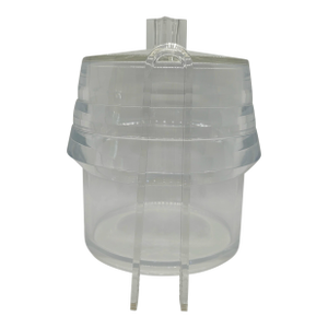Vintage Mid Century Lucite Ice Bucket, Lid, and Tongs Arch Alfio Di Bella Italy