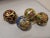 Vintage Champleve Cloisonne Christmas Ornaments Set of 4 Height: 3.5" Diameter: 2.75"