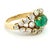 1960s Colombian 18k Yellow Gold Emerald & Diamond Cocktail Ring, Size 7 For Sale In Miami - Image 6 of 14