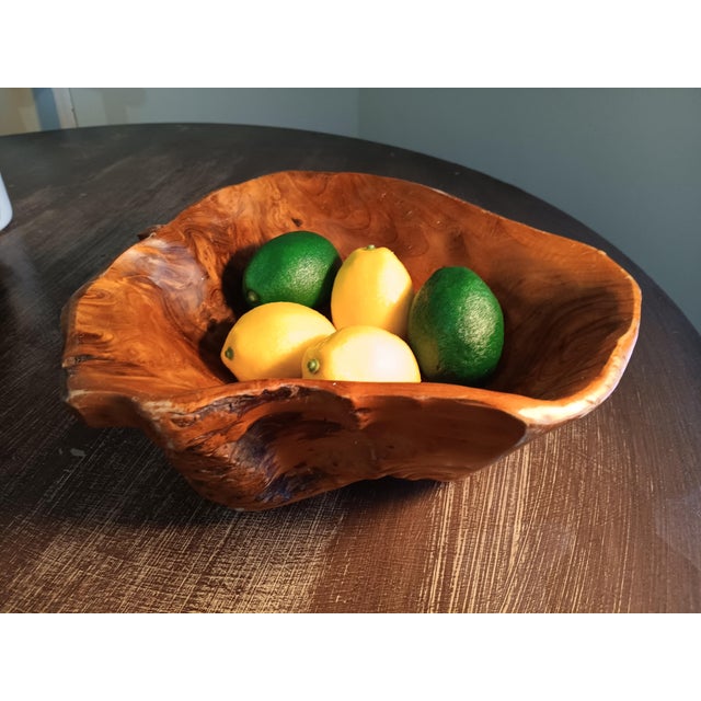 Sculptural Burl Wood Bowl – Organic Modern Live Edge Centerpiece (This is NOT a wicker basket) Beautiful sculptural...