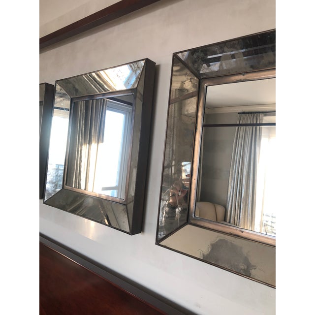 Crate and Barrel Square Dubois Square Wall Mirrors Set of 3 Chairish