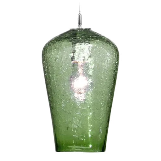 Comet Pendant Light from the Boa Lantern Collection in Emerald For Sale
