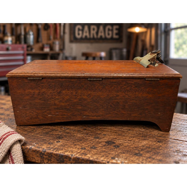 Rustic Vintage Stempco Dallas Oversized Wood Storage Clipboard & Industrial Office File Box For Sale - Image 3 of 11