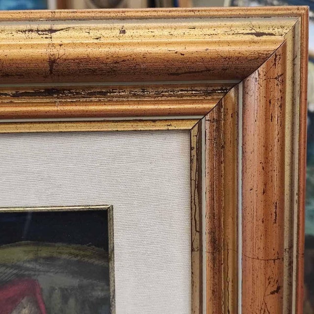 Beppe Serafini, Oxen, 1983, Oil on Cardboard, Framed For Sale - Image 6 of 15