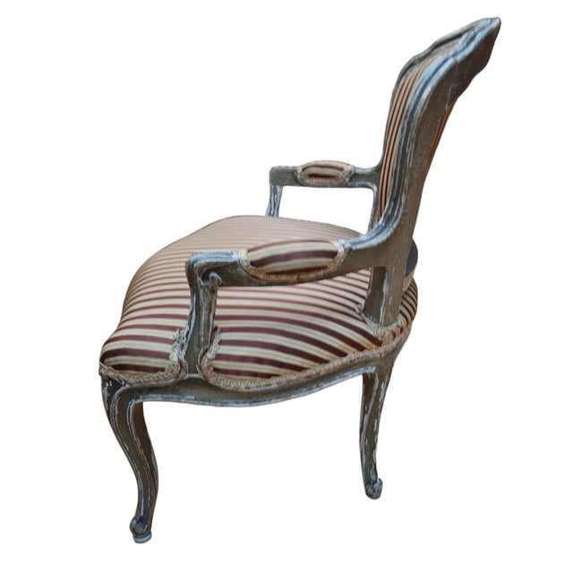 Olive Pair of Late 18th-Early 19th C. Louis XV Style Child's Fauteuils For Sale - Image 8 of 15
