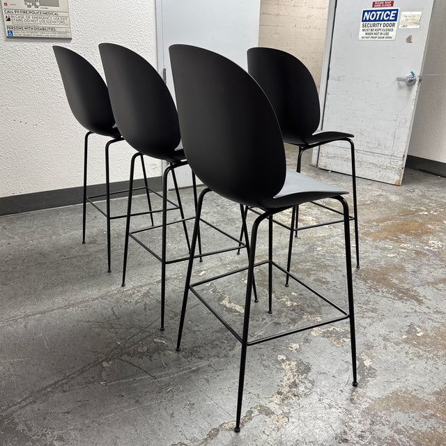 2020s Gam Fratesi for Gubi Black Beetle Bar Stools, Set of Four For Sale - Image 5 of 12