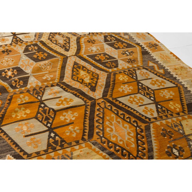 Vintage Sunset Striped Kilim Rug For Sale - Image 10 of 10
