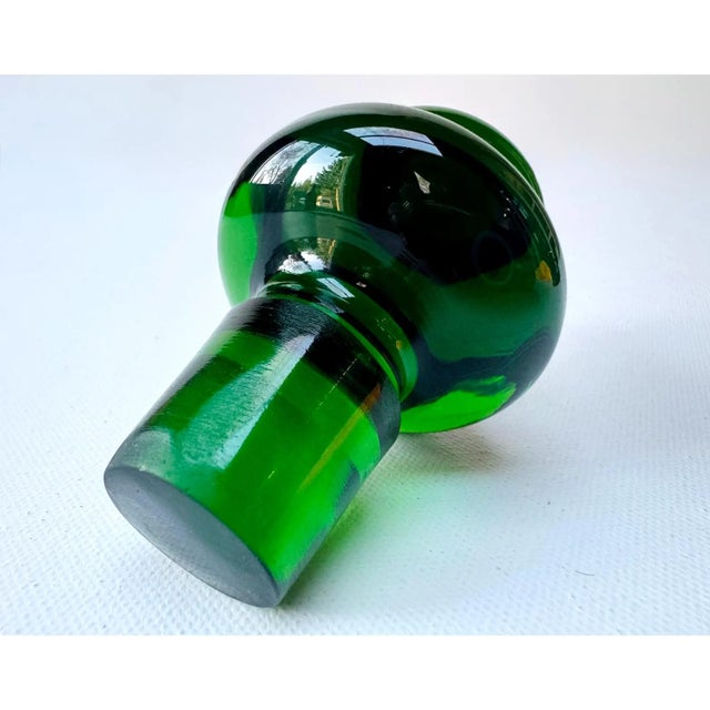 Early 20th Century Empoli Green Glass Stopper For Sale - Image 6 of 8