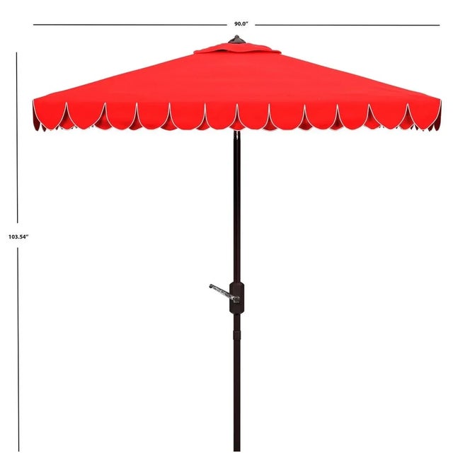 Contemporary Elegant 7.5 Square Umbrella - Red For Sale - Image 3 of 4