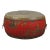 24” Inch Round Antique Chinese Red Drum For Sale