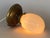 1900 - 1909 1910 Antique Wall Sconce, Solid Brass, All Original, White Glass Shade For Sale - Image 5 of 7