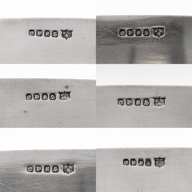 Silver Plated Napkin Holders, Sheffield, England, 1880, Set of 6 For Sale - Image 9 of 10