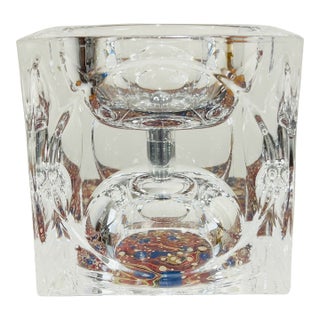 1960s Beautiful Daum France crystal object collectible art glass object contemporary design French crystal signed luxury home decor For Sale