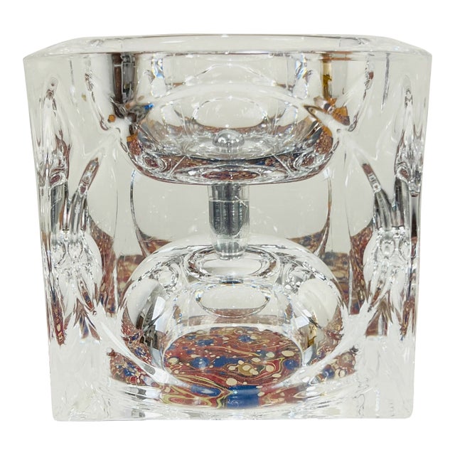 1960s Beautiful Daum France crystal object collectible art glass object contemporary design French crystal signed luxury home decor For Sale