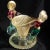Mid 20th Century Vintage Murano Sommerso Gold Leaf Italian Art Glass Female Male Figures Mid-Century Centerpiece Vase For Sale - Image 5 of 7