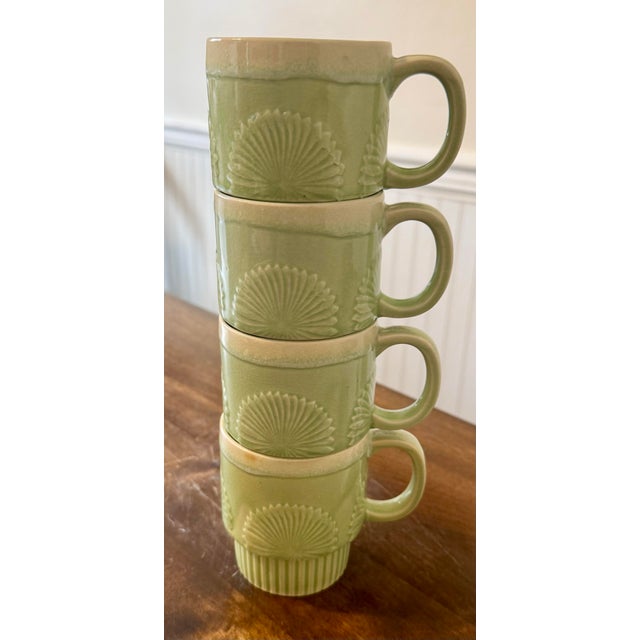 Jadeite Green Style Stacking Mugs For Sale - Image 12 of 12