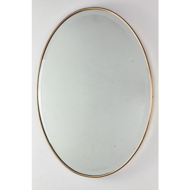 Mirror with Brass Edge, 1950s For Sale - Image 6 of 8