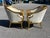 1950s 1950s Companion Pair Louis XVI Style Gold Gilt Upholstered Arm Chairs For Sale - Image 5 of 17
