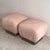 Mid-Century Modern Blush-Upholstered Brass-Based Soufflé Ottoman Poufs by Marge Carson Circa 1986 - A Pair For Sale - Image 3 of 12