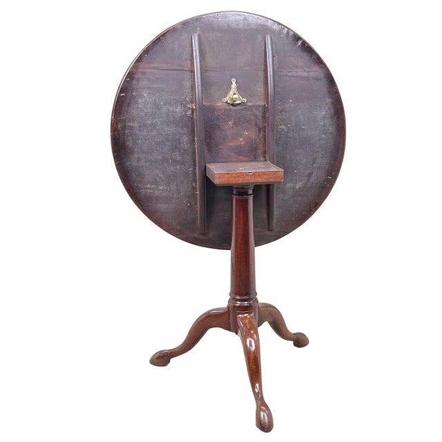 Brown Georgian Mahogany Tripod Table, 1760s For Sale - Image 8 of 13