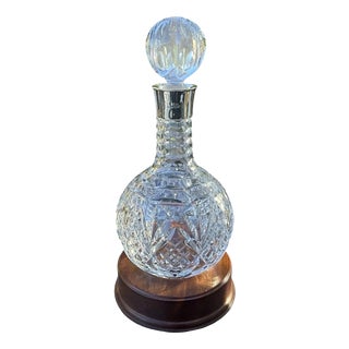 Crystal Sterling Silver Hogget Port Decanter from Stuart, 2000 For Sale