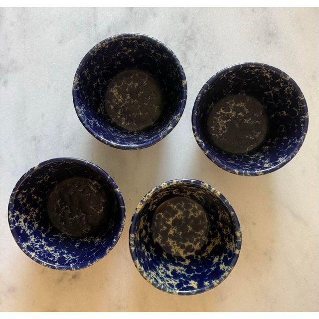 Mid 20th Century Bennington Potters Blue Agate Bowls - Set of 4 For Sale In Austin - Image 6 of 10