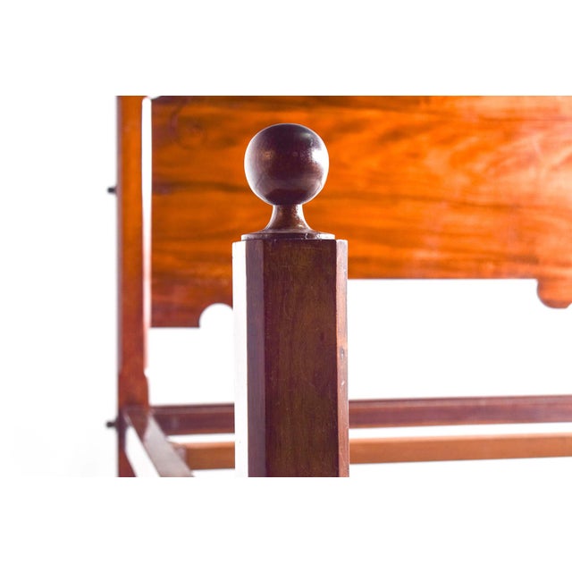 Vintage Portugese Double Bed in Rosewood, 1890 For Sale - Image 3 of 11