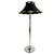 Chrome and Black Fabric Floor Lamp by Anna Ehrner for Ateljé Lyktan For Sale