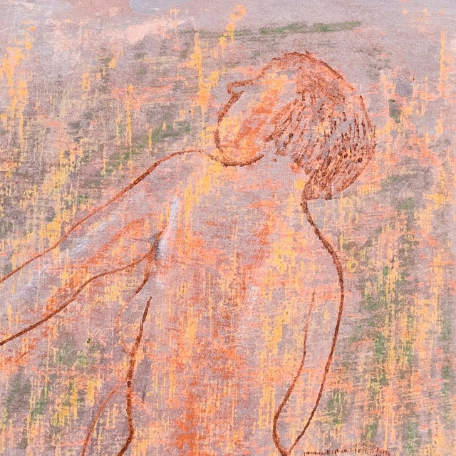 Modern 'Seated Nude', California Post-Impressionist, De Young Museum, Fauve For Sale - Image 3 of 7
