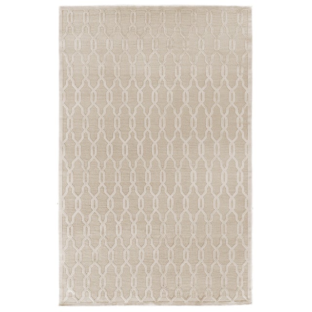 Textile Newton Hand knotted Wool Light Beige Rug-8'x10'" For Sale - Image 7 of 7