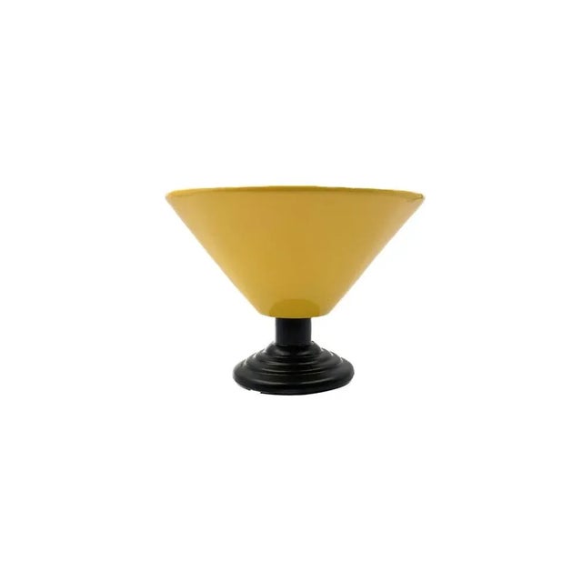 Postmodern Yellow Conic Vase, Italy, 1980s For Sale - Image 11 of 12