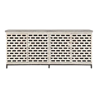 Brick Pattern Lattice Credenza For Sale