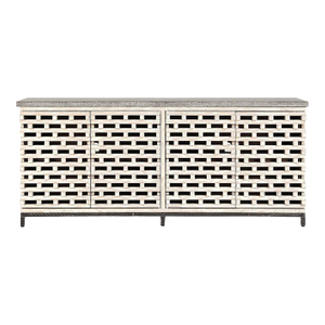 Brick Pattern Lattice Credenza