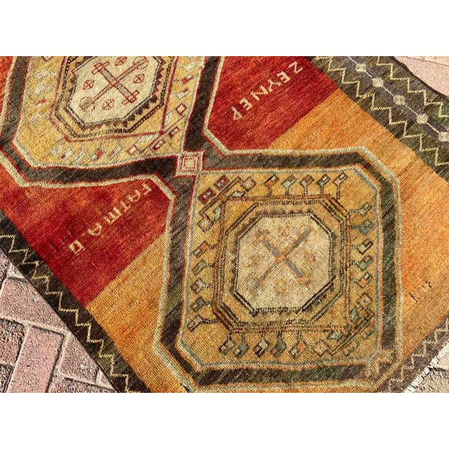 Geometric Design Turkish Handmade Runner Rug - 44" X 125" For Sale - Image 4 of 10