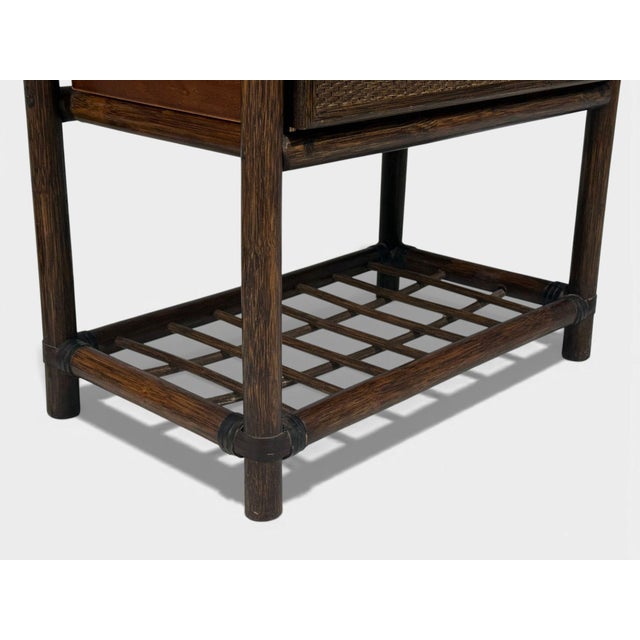 American Modern, Nightstands, Wood, Cane, Usa, 1980s For Sale - Image 14 of 15