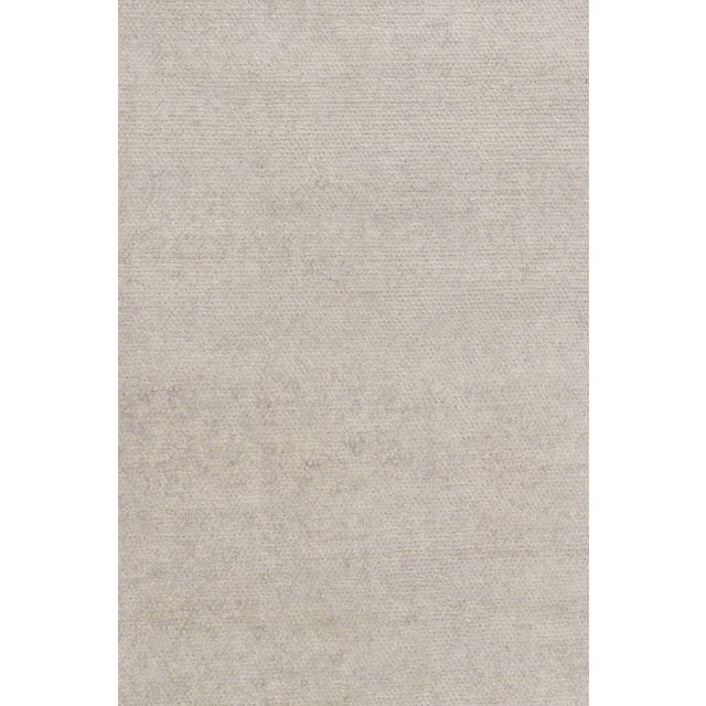 Rug & Kilim’s Oversized Contemporary Textural Solid Rug in Ivory Tones - 14x16 For Sale In New York - Image 6 of 8